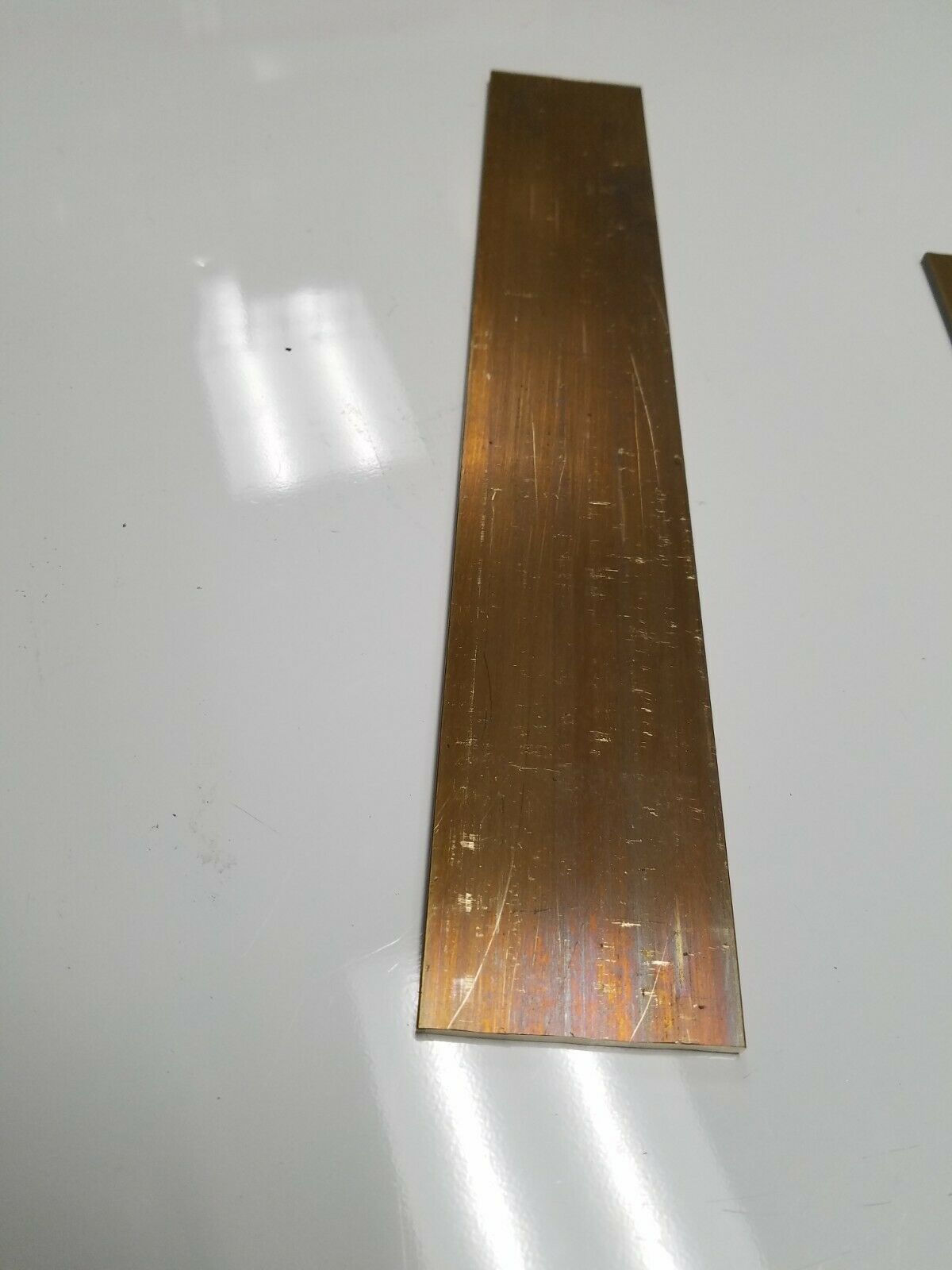 C360 Brass Flat Bar - 1/8" X 3" X 8" Long, Solid Flat Stock, Mill Finish, USA Made