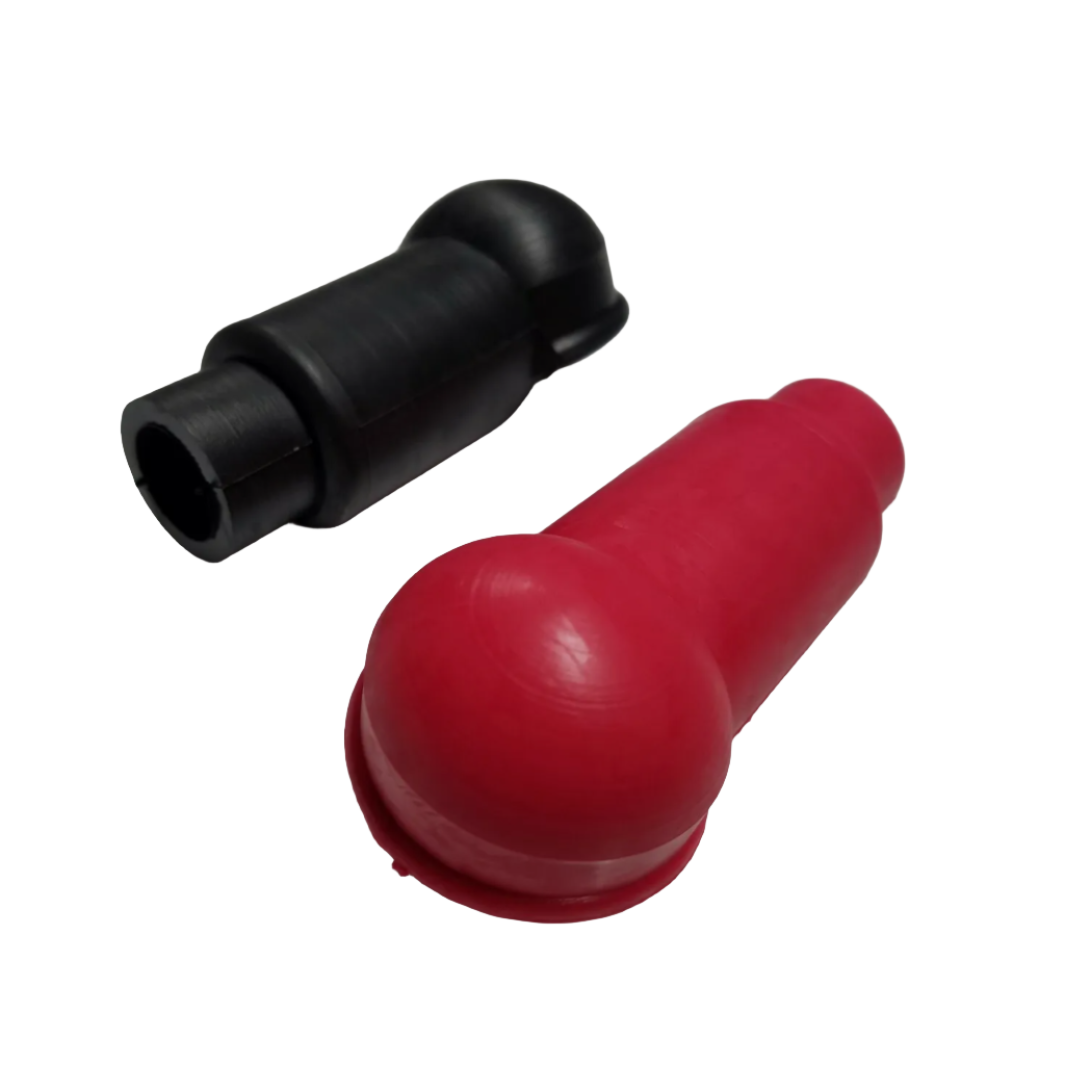 RED BLK Battery Alternator Starter Terminal Post Stud Boot Cover (A