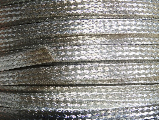 100 Ft' Flat Braided Tinned Copper Wire 1/4" Wide Ground Strap USA