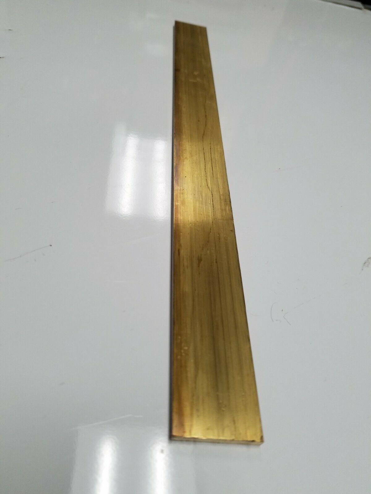 1/4 X 1 C360 BRASS FLAT BAR 12 Long Solid