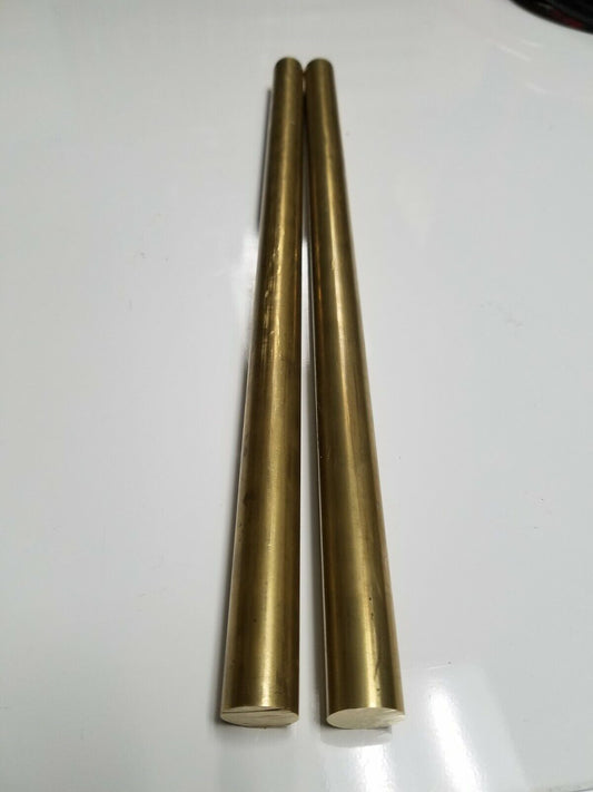 (5) 5/8" C360 BRASS ROUND ROD 5 x 2 FEET long Solid Lathe Bar Stock .625" H02