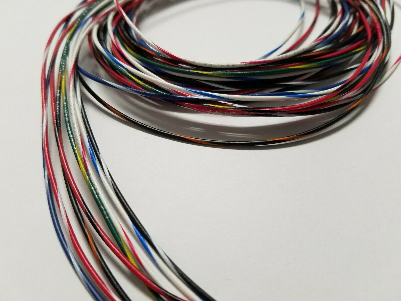 26 AWG Gauge Stranded Hook Up Wire 8 Color w/ stripe UL1007 300 Volt c ...