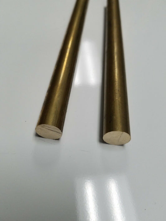 2 Pieces 1/2" C360 BRASS SOLID ROUND ROD 11" long New Lathe Bar Stock 1/2 Hard