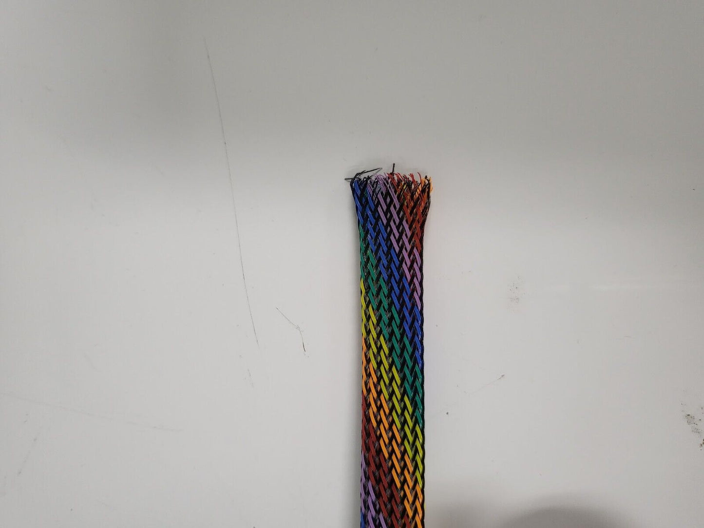 25 FT 1/2" RAINBOW WITH BLACK STRIPE PET EXPANDO SLEEVING BRAID