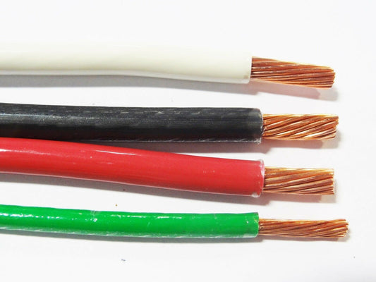 75' EA THHN THWN 6 AWG GAUGE BLACK WHITE RED COPPER WIRE + 75 6 AWG GREEN