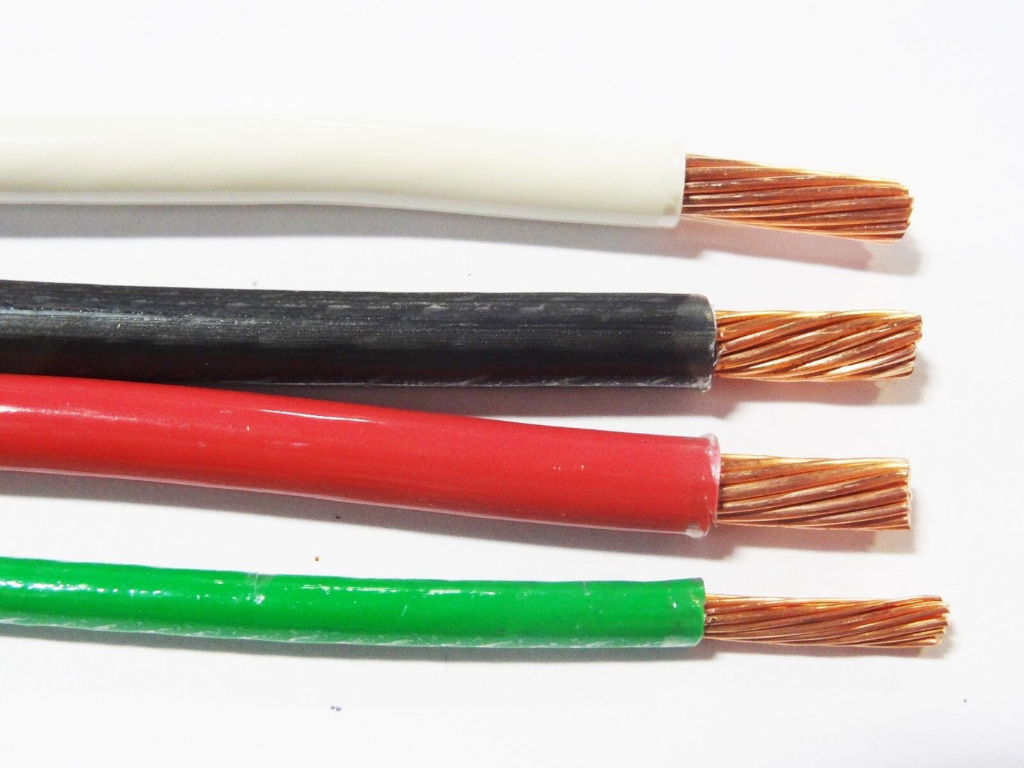 125' EA THHN THWN 6 AWG GAUGE BLACK WHITE RED COPPER WIRE + 125' 10 AWG GREEN