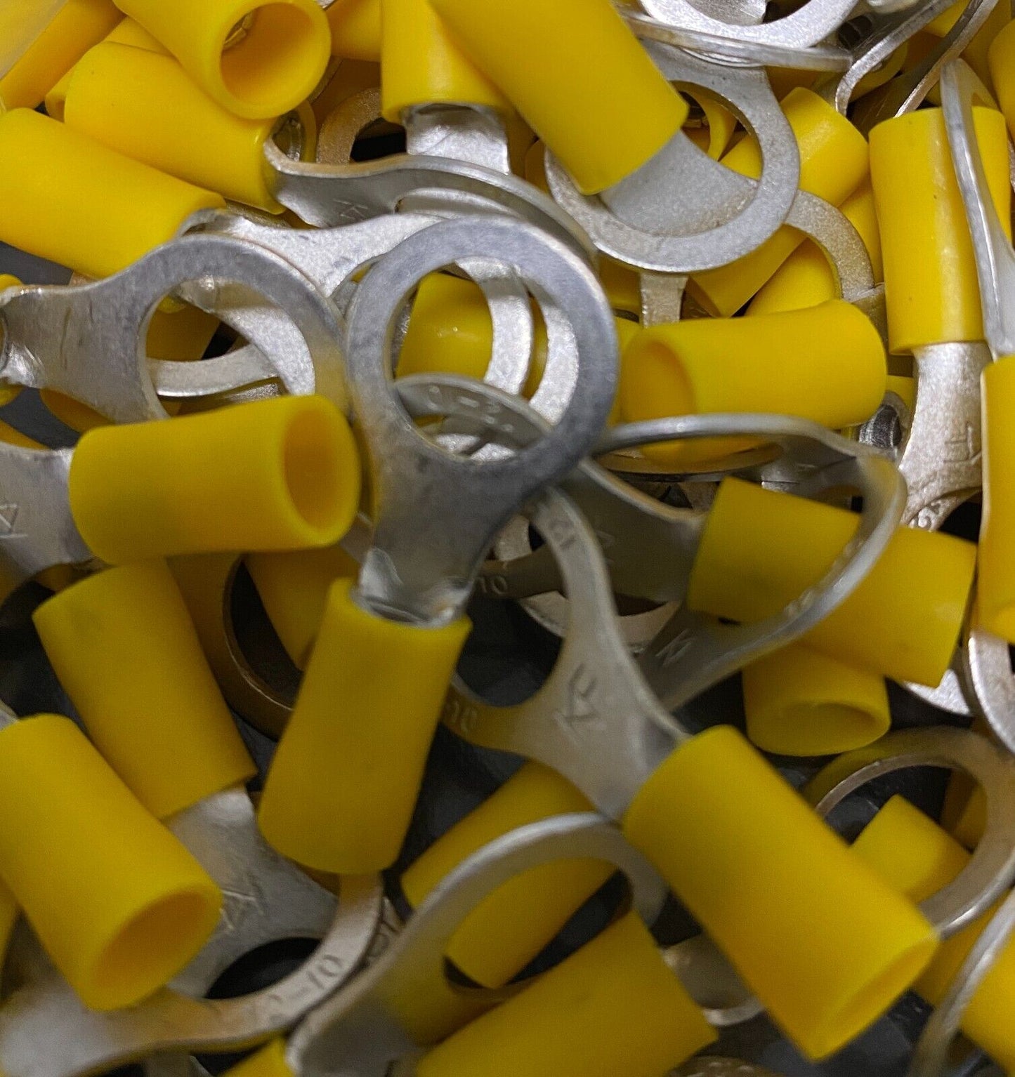 12-10 VINYL RING TERMINAL ELECTRICAL CONNECTOR YELLOW YOU CHOOSE SIZE