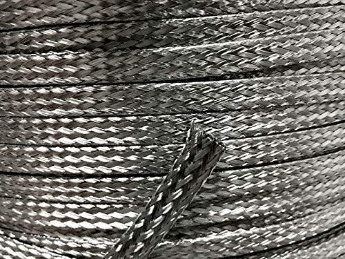 5 FEET 1/4 Braided Braid 304 Stainless Expandable Sleeve Wire Harness Loom - Quick DLV