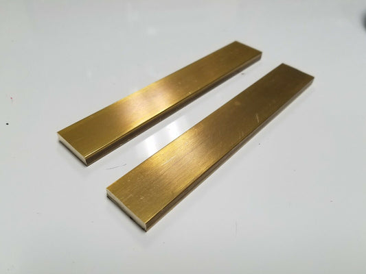 (2) 1/4" x 1" C360 BRASS FLAT BAR 6" long Solid .250" Mill Stock H02