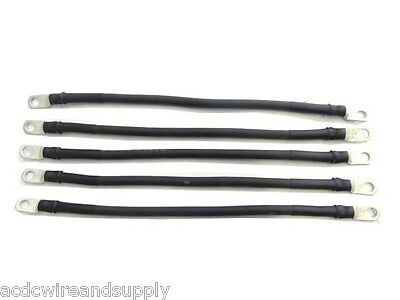 2 Awg HD Golf Cart Battery Cable 5 pc Black HD Club Car 1983 & Up Set U.S.A MADE