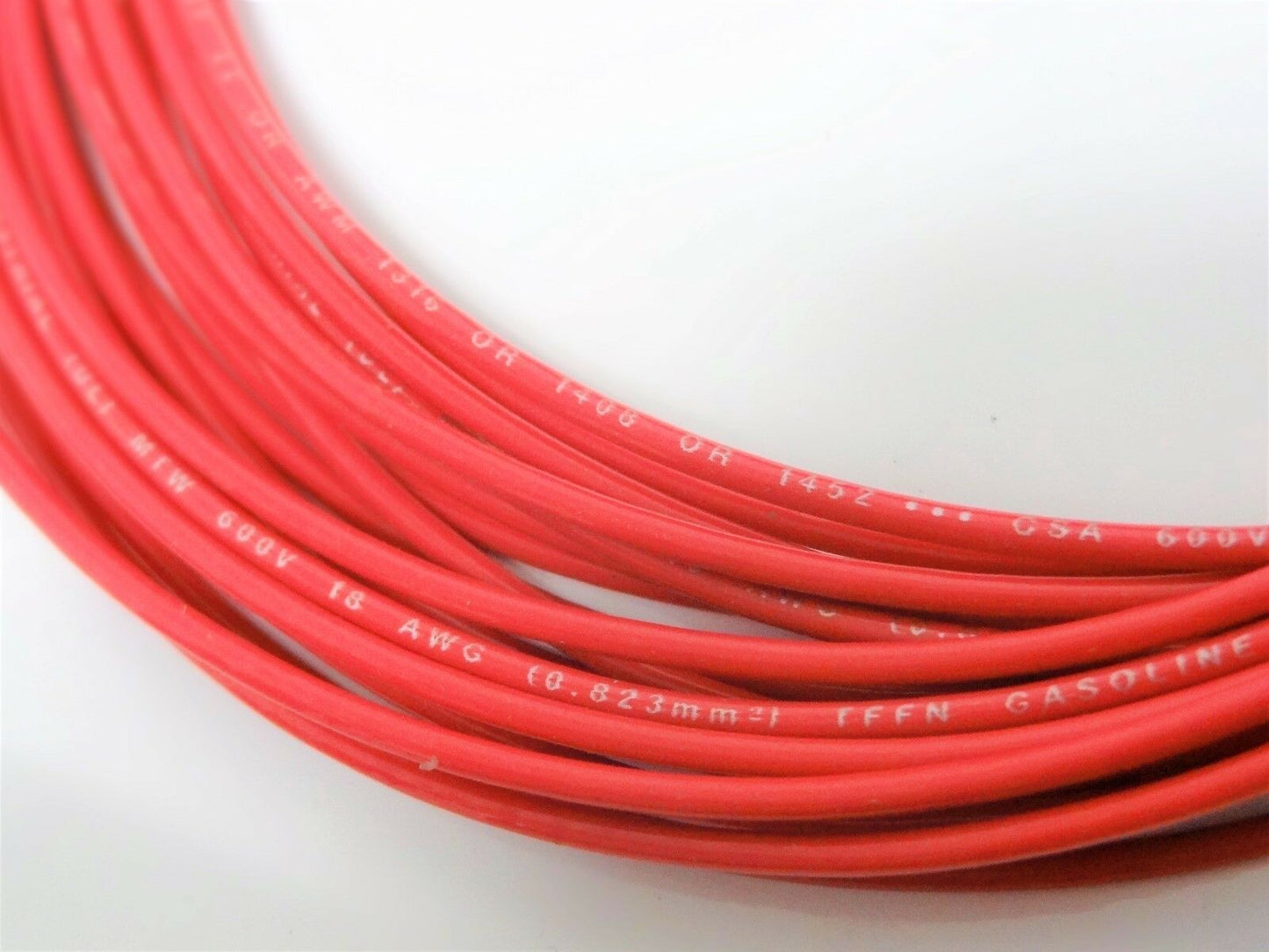 18 GAUGE TFFN TEWN WIRE BLACK + RED 50 FT EACH 600V COPPER STRANDED GROUND WIRE