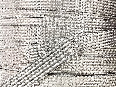 100 FEET 1/2 BRAIDED BRAID STAINLESS EXPANDABLE SLEEVE WIRE HARNESS LOOM