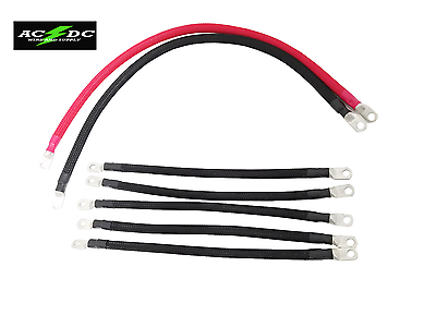 # 2 Awg HD Golf Cart Battery Cable 7 pc BRAIDED Set Club Car 48 Volt Wire Kit