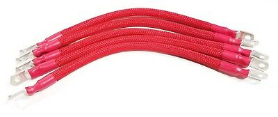 # 2 Awg HD RED Golf Cart Battery Cables BRAIDED 5 Pcs 83/Up Club Car U.S.A MADE