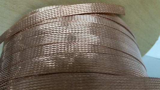 350 FEET 1/2 BRAIDED GROUND STRAP GROUNDING BARE PURE COPPER FLAT BRAID IN USA