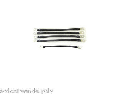 # 2 Awg HD Golf Cart Battery Cable 5 pc Black Yamaha G22 48V Set U.S.A MADE