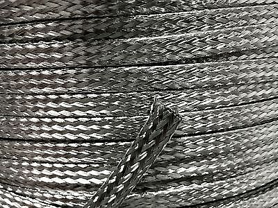 50 FEET 1/8 BRAIDED BRAID STAINLESS EXPANDABLE SLEEVE WIRE HARNESS LOOM