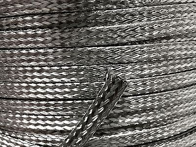 100 FEET 1/4 BRAIDED BRAID 304 STAINLESS EXPANDABLE SLEEVE WIRE HARNESS LOOM