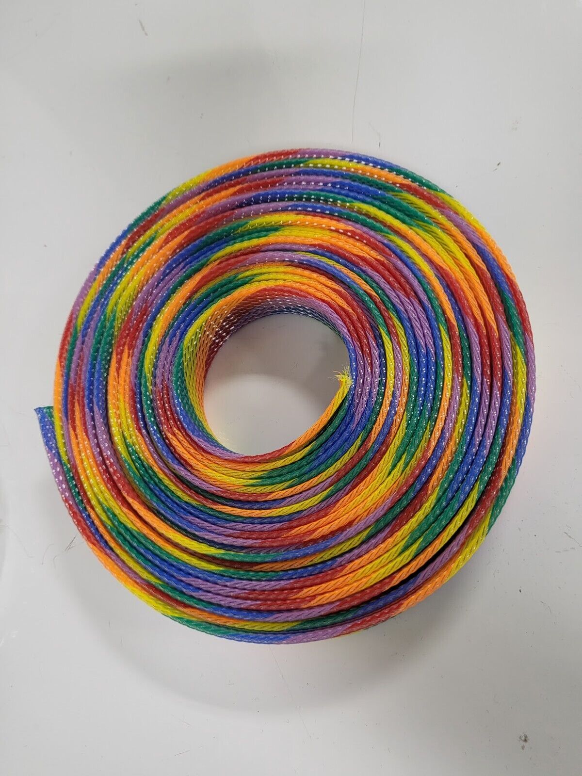 25 FT 3/4" RAINBOW PET EXPANDO SLEEVING BRAID