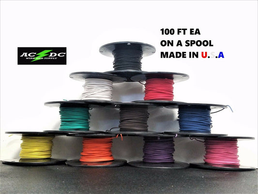 1000' AUTOMOTIVE WIRE 18 AWG HIGH TEMP GXL STRANDED WIRE 10 COLORS 100 FT EA