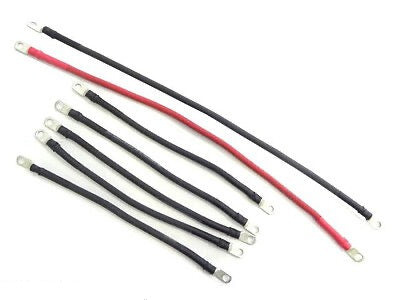 2 Awg HD Golf Cart Battery Cable 7 pc Set Club Car 83 & UP COMPLETE U.S.A MADE