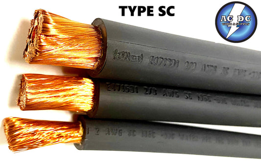 Type SC Entertainment and Stage Lighting Cable, CHOOSE AWG SIZE, BUY PER FOOT.