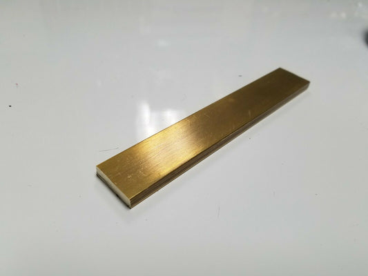 (1) 1/4" x 3/4" C360 BRASS FLAT BAR 12" long Solid .250" Mill Stock H02