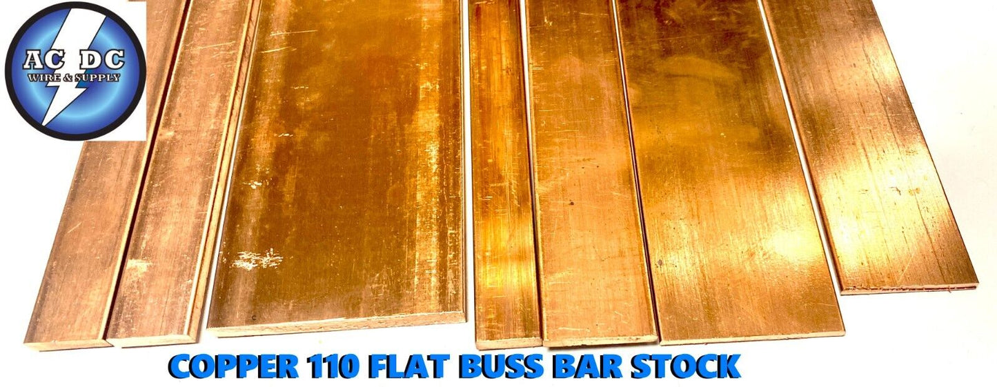 Copper 110 Flat BUSS Bar Stock - YOU CHOOSE THE SIZE- 1/8", 1/4",3/8", 3/16"