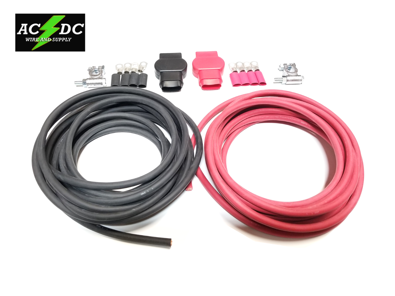 Military Style Battery Terminal 6 awg Gauge Relocation Cable Wire Kit ...