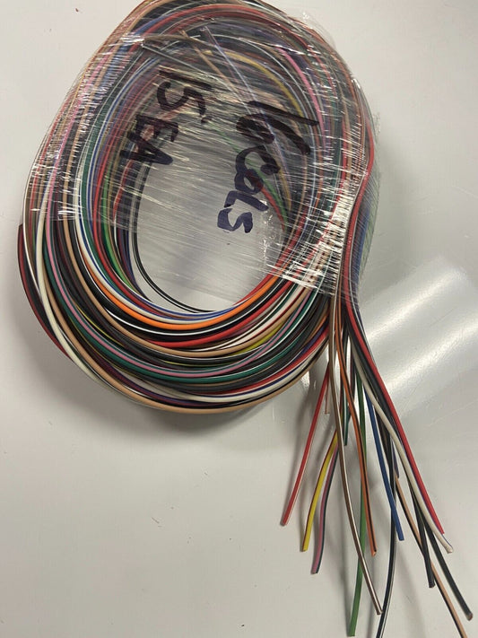 18 AWG TXL HIGH TEMP AUTOMOTIVE POWER WIRE 16 STRIPE COLORS 15 FT EA PRD