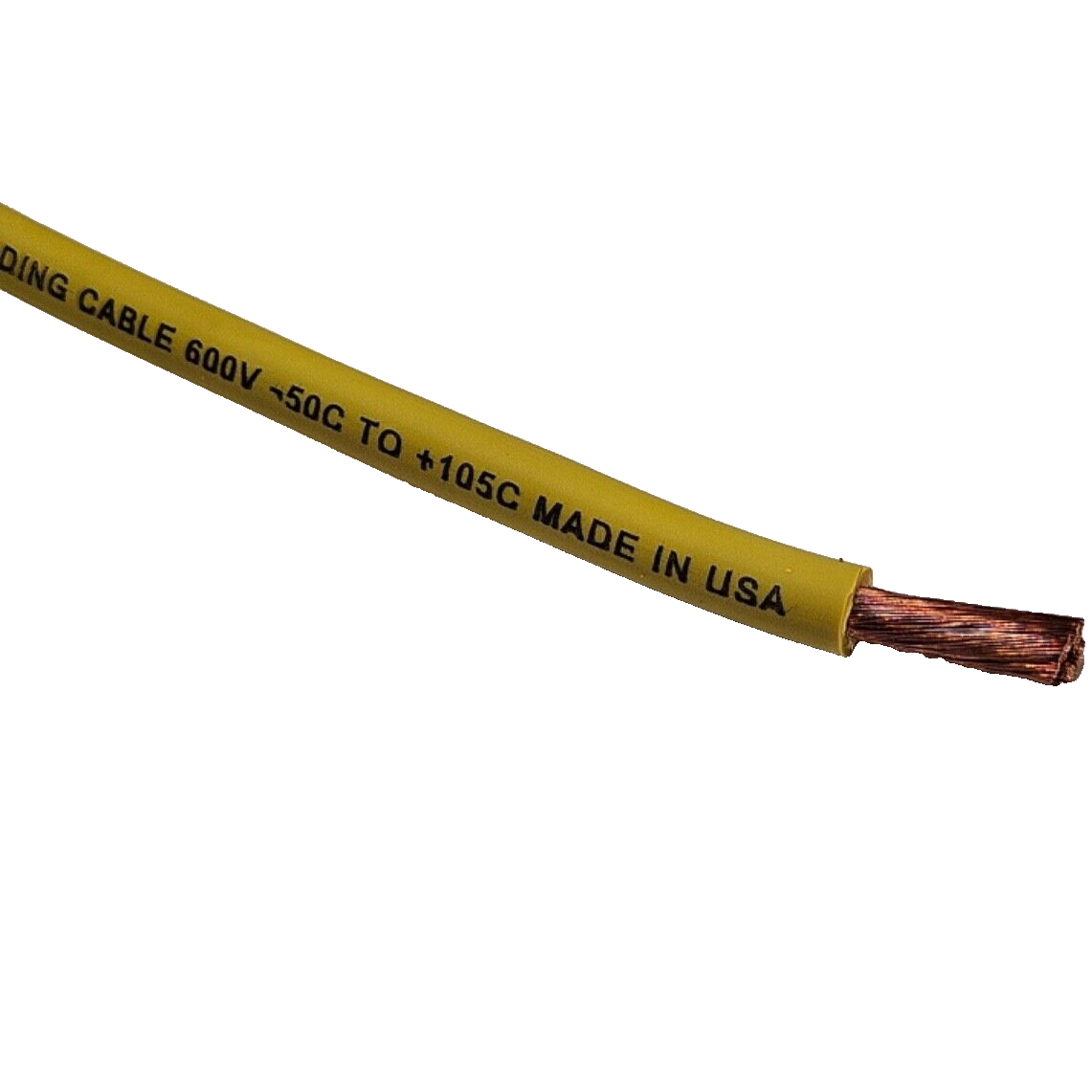 10 FT 6 gauge AWG EXCELENE 105c COPPER BATTERY WELDING CABLE YELLOW MA ...