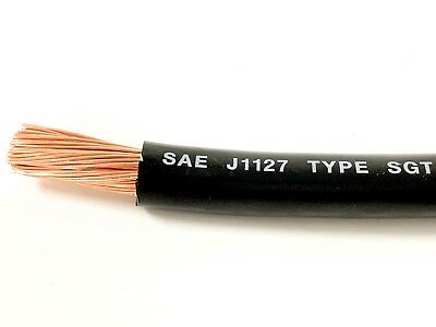 1 Gauge Battery Cable BLACK SAE J1127 SGT Automotive Power Wire MADE IN USA (SOLD PER FOOT)