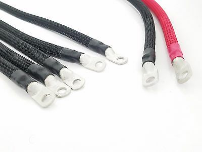 2 AWG Heavy Duty Solar Turbine Battery Bank Wire Set - 10 Pieces, 14" Center To Center - USA Made (ACDCWIREANDSUPPLY)