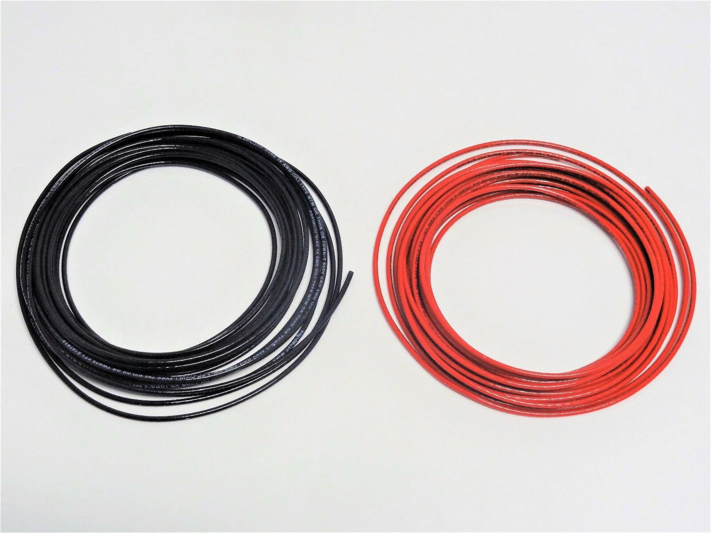 50 FT EACH 14 AWG BLACK & RED THHN THWN-2 THWN STRANDED COPPER BUILDING WIRE