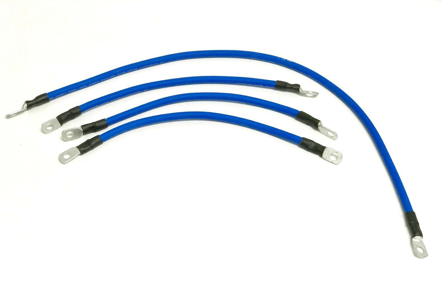 HONDA ACURA BLUE GROUNDING KIT # 6 GAUGE WIRE GROUND CABLE 4 PC (3@12",1@24")