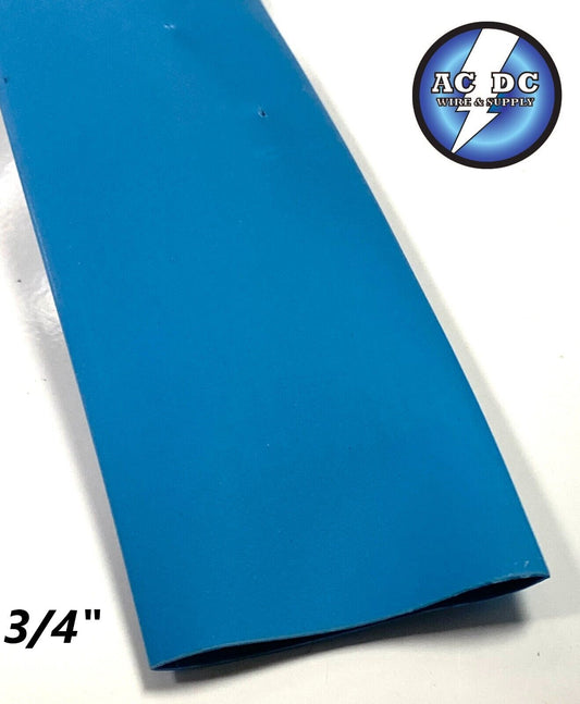 100 Feet Blue 3/32" Polyolefin Heat Shrink Tubing - 2:1 Shrink Ratio (Hickory Tube Works)