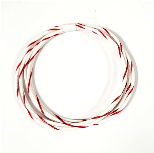 GXL 14 AWG AUTOMOTIVE WIRE  WHITE W/ RED  STRIPE