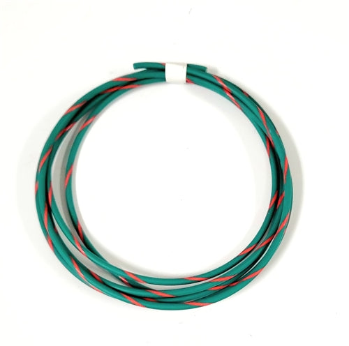 GXL 14 AWG AUTOMOTIVE WIRE  GREEN W/ RED  STRIPE