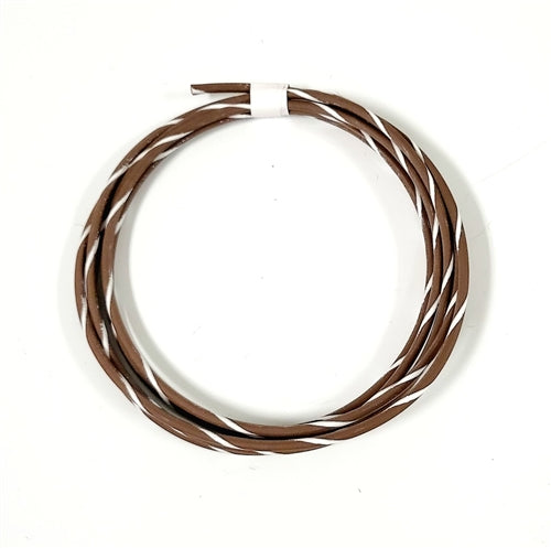 GXL 14 AWG AUTOMOTIVE WIRE  BROWN W/ WHITE  STRIPE