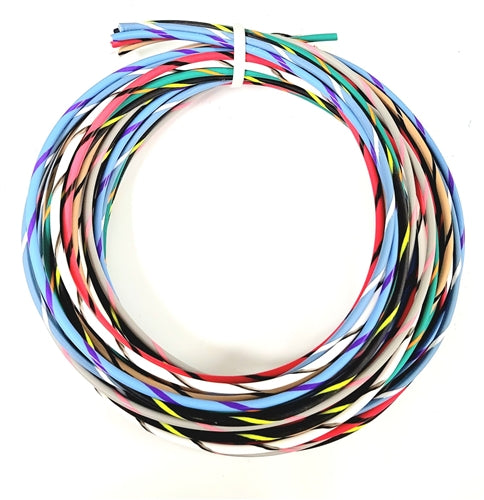 AUTOMOTIVE PRIMARY WIRE 14 GAUGE AWG HIGH TEMP GXL WITH STRIPE (LOT B) 8 COLORS 10 FT EA MADE IN USA