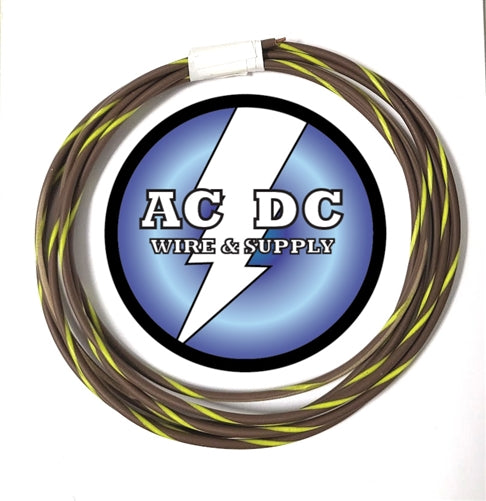 GXL 20 AWG AUTOMOTIVE WIRE BROWN W/ YELLOW STRIPE