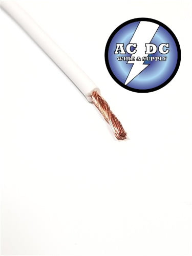 WHITE 8 GAUGE GXL AUTOMOTIVE HIGH TEMP COPPER WIRE