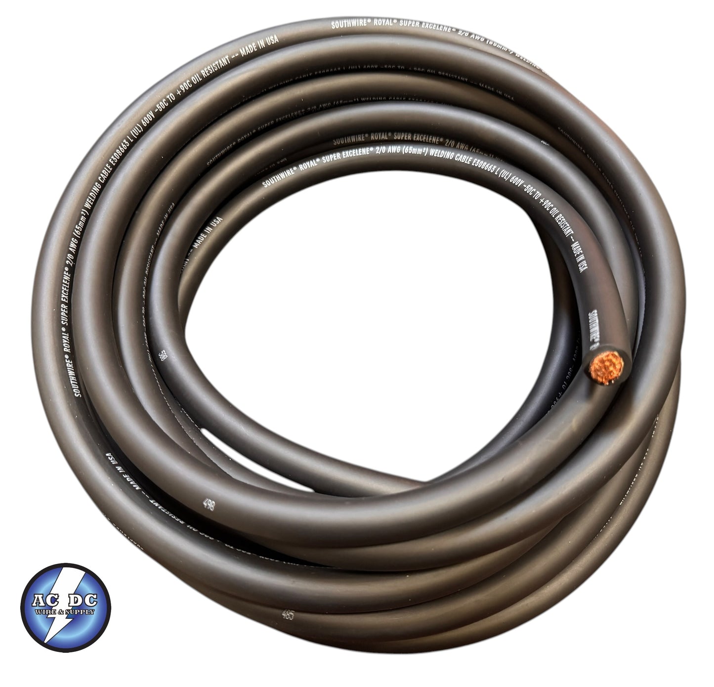 SUPER EXCELENE WELDING CABLE 2/0 F2T008 (BUY PER FOOT)