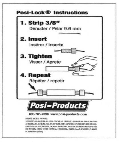 Posi-Lock Splice connector PL0608 6 - 8 GA GREEN USA MADE 10 pack