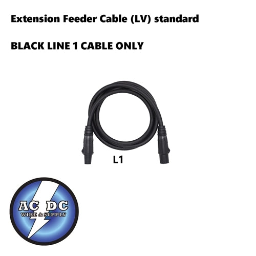 Extension Feeder Stage and lighting Cable 5 ft 2G L1 BLACK (LV) standard 190A