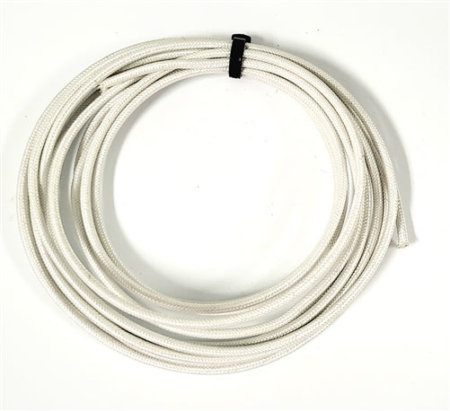 SRML WHITE 14 AWG FIBER GLASS BRAID APPLIANCE HI TEMP WIRE MOTOR LEAD