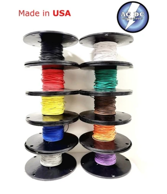 AUTOMOTIVE WIRE 18 AWG HIGH TEMP TXL STRANDED WIRE 10 COLORS CHOOSE YOUR LENGTH