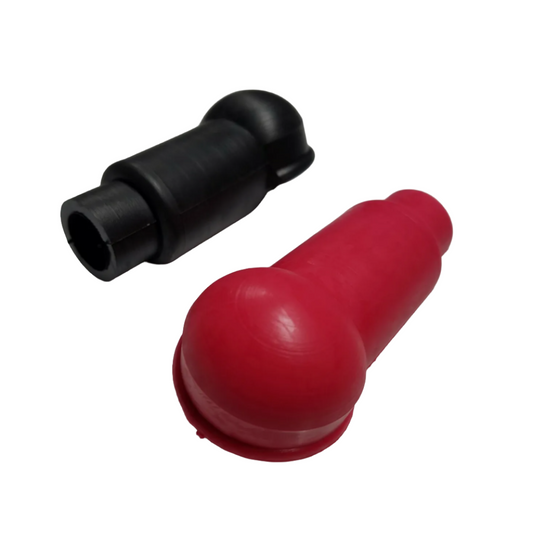 RED + BLK Battery Alternator Starter Terminal Post Stud Boot Cover (A) style