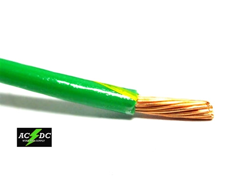 THHN 10 AWG GAUGE GREEN/YELLOW STRIPE NYLON PVC STRANDED COPPER BUILDING WIRE