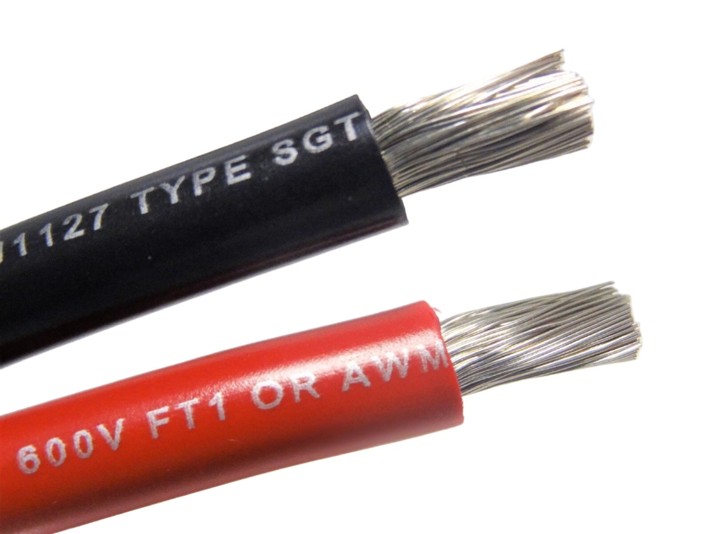 2 AWG Gauge Battery Cable Marine Grade Tinned Copper - SOLD PER FT - BLACK & RED